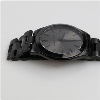 Michael Kors Oversized Slim Runway Black-Tone Watch