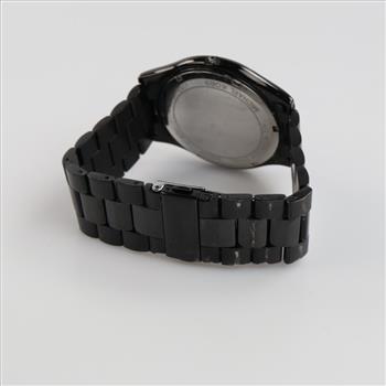 Michael Kors Oversized Slim Runway Black-Tone Watch
