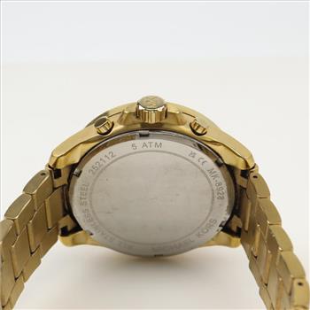Michael Kors Oversized Wren Pave Gold-tone Watch