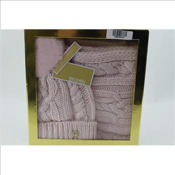 Michael Kors Pink Hat And Scarf