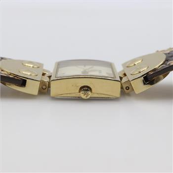 Michael Kors Square Face Leather Band Watch