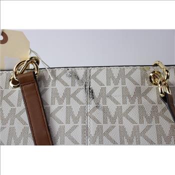 Michael Kors Tote Bag, White/Brown