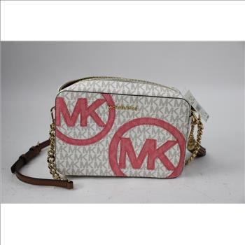 Michael Kors White/Pink Crossbody Handbag