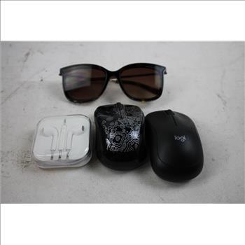 Michael Kors Women's Sunglasses, Power Bank, Scientific Calculator, Computer Mouse, & Earphones 8 Pieces