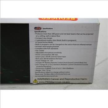 Micro Galaxian II Compact Laser Light Effect, Electric Balloon Inflator, 2 Pieces