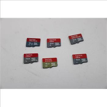 MicroSD Memory Cards, 16GB, Lot Of 12
