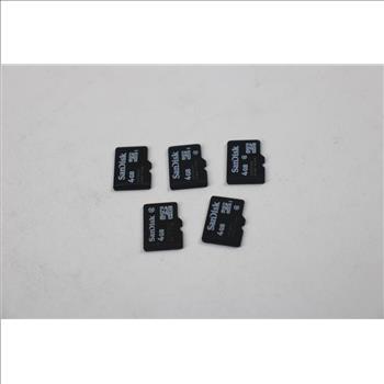 MicroSD Memory Cards, 4GB, Lot Of 10