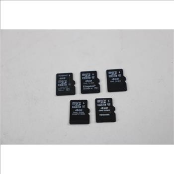 MicroSD Memory Cards, 4GB, Lot Of 10