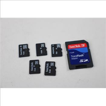 MicroSD Memory Cards, 4GB, Lot Of 10