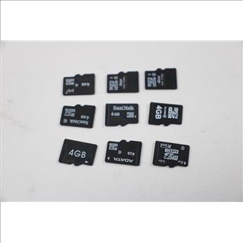 MicroSD Memory Cards, 4GB, Lot Of 17