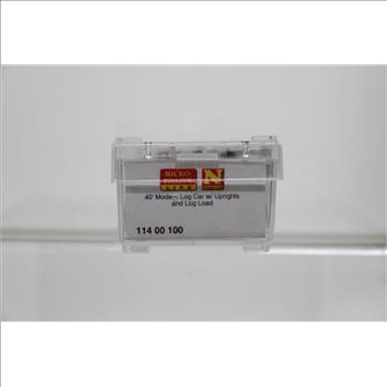 Micro-Trains Line 40' Modern Log Car With Uprights And Log Load