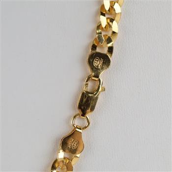 Milor Sterling Silver GP Curb Link Necklace