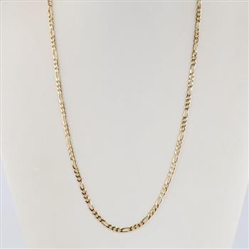 Milor Sterling Silver GP Figaro Link Necklace