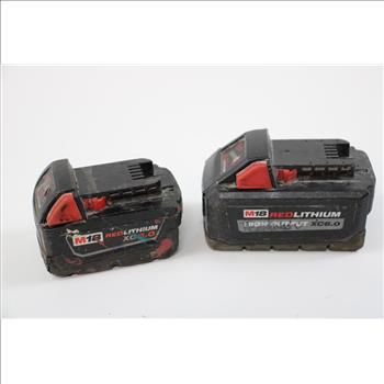 Milwaukee 5.0AH And 6.0AH Battery Packs, 2 Pieces
