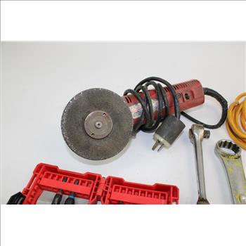 Milwaukee 6145 Grinder Tool, Assorted Screwdrivers, Combo Wrenches, & More; 10+ Pieces