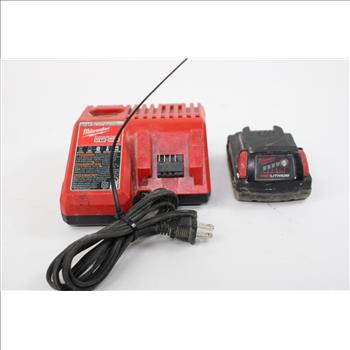 Milwaukee Battery Charger And Battery Pack