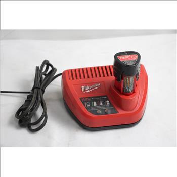 Milwaukee Battery Charger And Trouble Light, 2 Piees