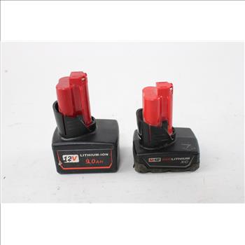 Milwaukee Battery Pack And Aowei 12V Battery Pack, 2 Pieces