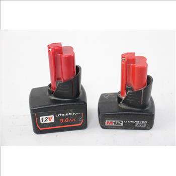Milwaukee Battery Pack And Aowei 12V Battery Pack, 2 Pieces