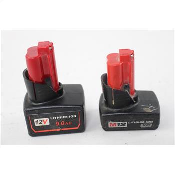 Milwaukee Battery Pack And Aowei 12V Battery Pack, 2 Pieces