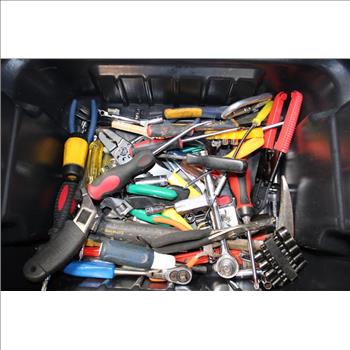 Milwaukee Bolt Cutter, Kobalt 35pc Right Angle Bit Driver Set, & More In Rubbermaid Actionpacker Toolbox; 5+ Pieces