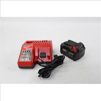 Milwaukee Charger And Battery Pack, 2 Pieces