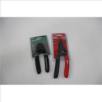 Milwaukee Combination Pliers, Wire Stripper, Commercial Electric Cable Cutter, And More, 7 Pieces