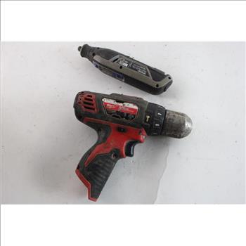 Milwaukee Cordless Hammerdrill & Dremel Lite, 2 Pieces