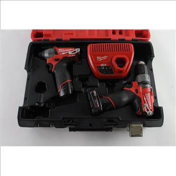 Milwaukee Cordless Power Drill And Cordless Impact Driver