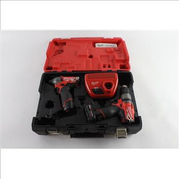 Milwaukee Cordless Power Drill And Cordless Impact Driver