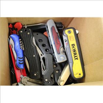 Milwaukee, Dewalt, Husky, Outdoor Edge Knife Bulk Lot, 34 Pieces