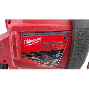 Milwaukee Drain Snake With Cable Drive Locking Feed System