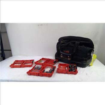 Milwaukee Drill Bits, Sockets, And More In Klein Tools Bag
