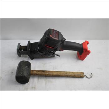 Milwaukee Hackzall Reciprocating Saw, Rubber Hammer Mallet, And More, 8+ Pieces