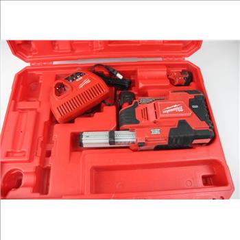 Milwaukee Hammer Vac With Red Hardcase And Charger