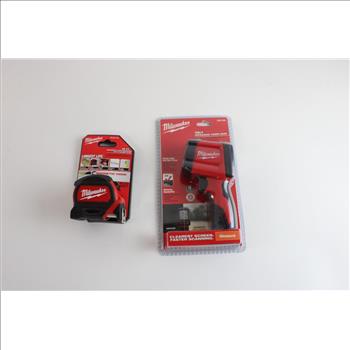 Milwaukee Infared Thermometer & Tape Measure, 2 Pieces