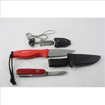 Milwaukee Knife And Other Knives, 3 Pieces