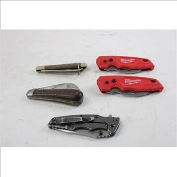 Milwaukee Knife And Other Knives, 5 Pieces