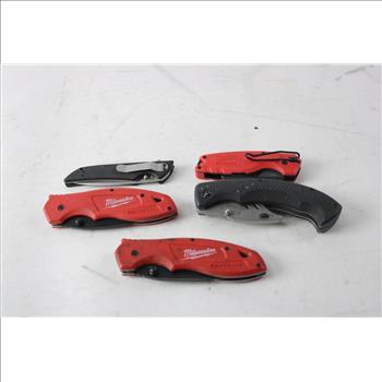 Milwaukee Knives And Other Knives, 5 Pieces