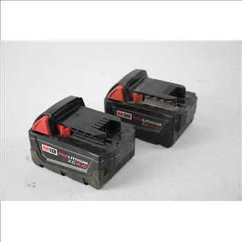 Milwaukee Lithium Battery Packs, 2 Pieces
