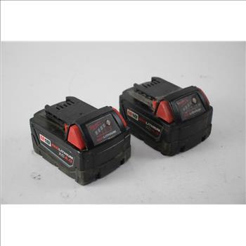 Milwaukee Lithium Battery Packs, 2 Pieces