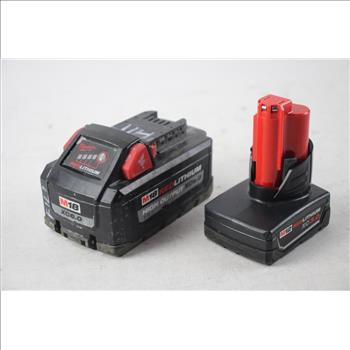 Milwaukee M12 & M18 Battery Packs, 2 Pieces