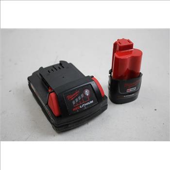 Milwaukee M12 M18 Charger, CP2.0, 1.5Ah Battery, 3 Pieces