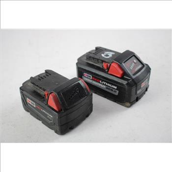 Milwaukee M18 Battery Pack, 2 Pieces