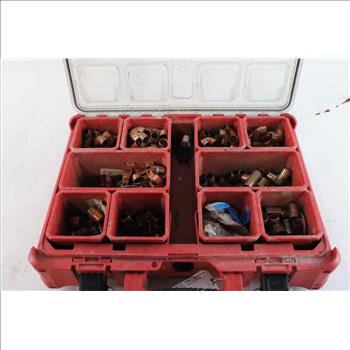Milwaukee Organizer With Assorted Copper & Brass Fittings, 20+ Pieces