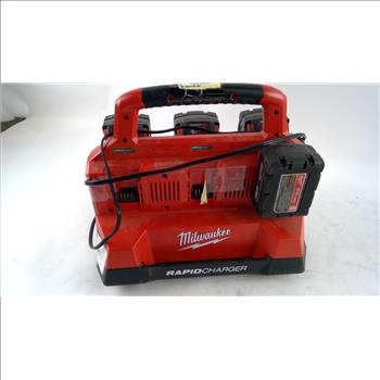 Milwaukee Packout 6 Bay Rapid Charger W/ Batteries