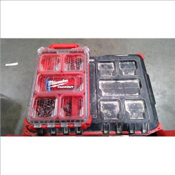 Milwaukee Packout Stackable Tool Box With Mixed Tools - Drill Bits, Hex Keys, And More