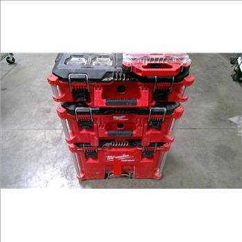 Milwaukee Packout Stackable Tool Box With Mixed Tools - Drill Bits, Hex Keys, And More