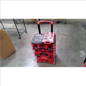 Milwaukee Packout Stackable Tool Box With Mixed Tools - Drill Bits, Hex Keys, And More