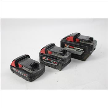 Milwaukee Power Batterys, 3 Pieces